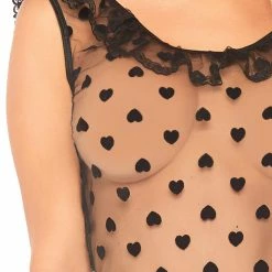 Leg Avenue Lingerie Baby Wants My Heart Ultra Sheer Ruffled Heart Teddy Bodysuit 15 Leg Avenue Lingerie Baby Wants My Heart Ultra Sheer Ruffled Heart Teddy Bodysuit