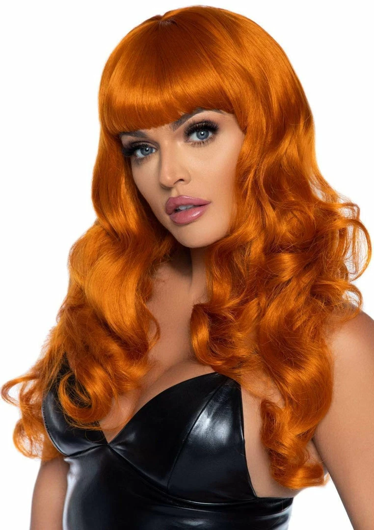 Leg Avenue Ginger Long Wavy Costume Wig With Bangs Costumes 1 Leg Avenue Ginger Long Wavy Costume Wig With Bangs Costumes
