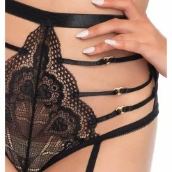 Leg Avenue Yours Tonight 2pc Sweetheart Scalloped Lace Bralette & Panty Set Lingerie